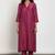 Purple chanderi plain kurta set
