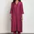 Purple chanderi plain kurta set