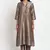 Grey chanderi plain kurta set