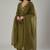 Green chanderi embroidered kurta set