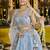 Sky Blue Net embroidered Lehenga Choli with dupatta