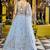 Sky Blue Net embroidered Lehenga Choli with dupatta