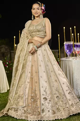 Champagne Gold Designer Lehenga