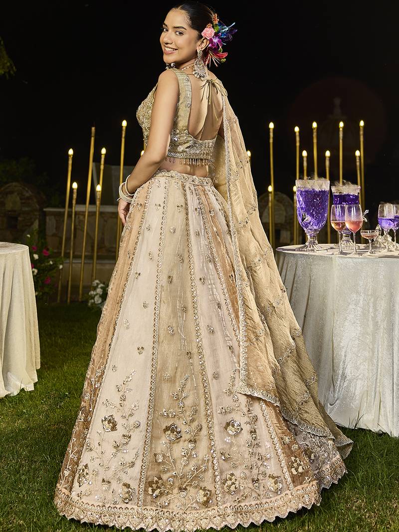 Champagne Gold Designer Lehenga