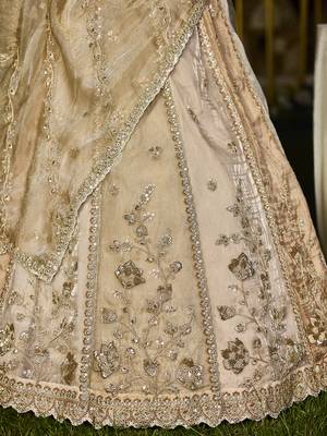 Champagne Gold Designer Lehenga 4