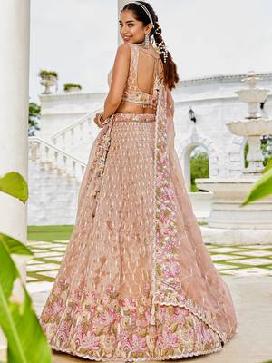 Nude Floral Sequin Lehenga 5