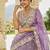 Purple Sequin & Mirror embroidered Lehenga Set with dupatta