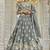 Gray Floral embroidered Lehenga Set with dupatta