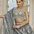 Gray Floral embroidered Lehenga Set with dupatta