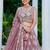 Lavender Net embroidered Lehenga Choli with dupatta