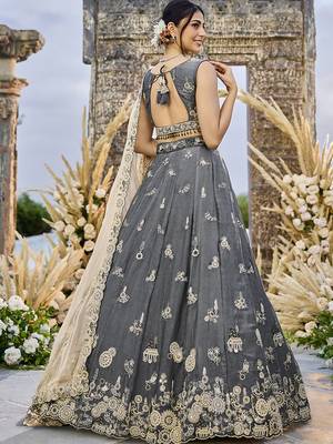 Grey Lehenga Choli Set 4