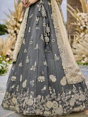 Grey Lehenga Choli Set 5