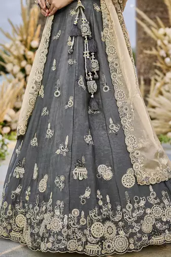 Grey Lehenga Choli Set