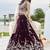 Wine Silk Blend Lehenga Choli