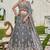Grey Floral Embellished Lehenga