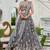Grey Floral Embellished Lehenga