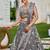 Grey Floral Embellished Lehenga