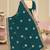 Teal blue sequin embroidered work georgette designer saree for women