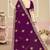 Purple sequin embroidered work georgette designer saree for women