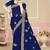 Navy blue sequin embroidered work georgette designer saree for women