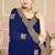Navy blue sequin embroidered work georgette designer saree for women