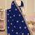 Navy blue sequin embroidered work georgette designer saree for women
