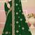 Green sequin embroidered work georgette designer saree for women
