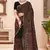 Black kashmiri resham embroidery work georgette saree for women