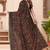 Black kashmiri resham embroidery work georgette saree for women