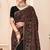 Black kashmiri resham embroidery work georgette saree for women
