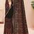 Black kashmiri resham embroidery work georgette saree for women
