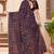 Navy blue kashmiri resham embroidery work georgette saree for women