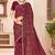 Wine kashmiri resham embroidery work georgette saree for women