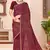 Wine kashmiri resham embroidery work georgette saree for women