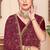 Wine kashmiri resham embroidery work georgette saree for women