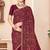 Wine kashmiri resham embroidery work georgette saree for women