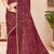Wine kashmiri resham embroidery work georgette saree for women