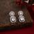 Silver color american diamond earrings