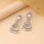 Silver color american diamond earrings