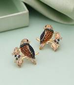 Multi color american diamond earrings