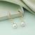 White color american diamond earrings