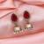 Maroon color fashion earrings