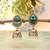 Rama green color fashion earrings