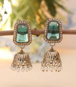 Rama green color fashion earrings