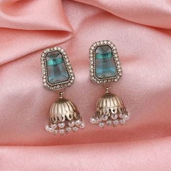 Rama green color fashion earrings 2