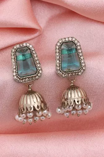 Rama green color fashion earrings