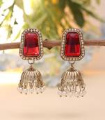 Maroon color fashion earrings