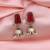 Maroon color fashion earrings