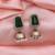 Green color fashion earrings