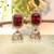 Maroon color fashion earrings